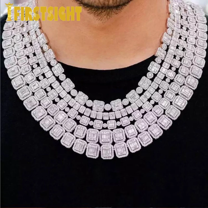 New Silver Color Full Cluster Link Necklaces 8MM CZ Iced Bling Chain Men Jewelry Full Cluster Tennis Chain Necklace
New Silver Color Full Cluster Link Necklaces 8MM CZ Iced Bling Chain Men Jewelry Full Cluster Tennis Chain Necklace