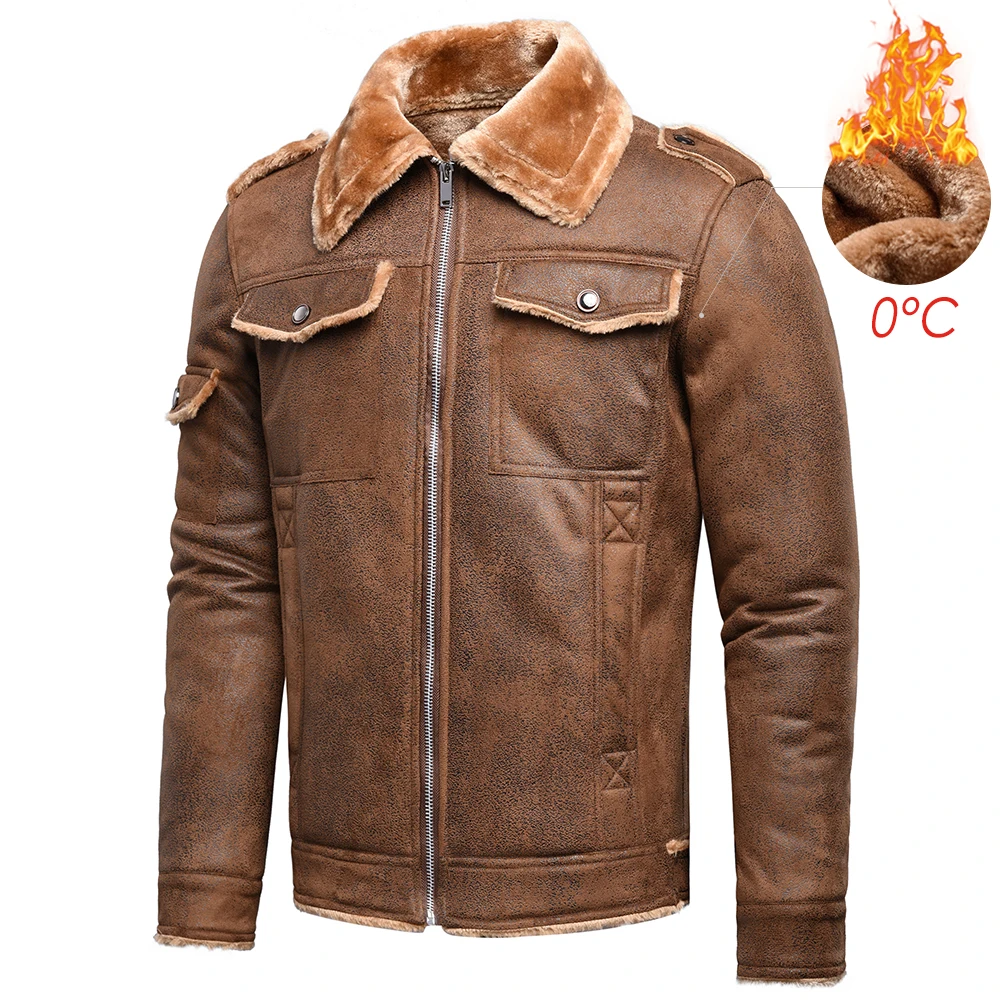 Men Winter Autumn New Vintage Classic Pockets Thick Warm Fleece Leather Jacket Coat Men Casual Motor Faux Pu Leather Jacket 4XL
Men Winter Autumn New Vintage Classic Pockets Thick Warm Fleece Leather Jacket Coat Men Casual Motor Faux Pu Leather Jacket 4XL