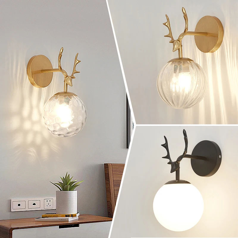 Modern Antlers Iron Glass LED Sconce For Living Room Background Corridor Aisle Wall Lamp Bedroom Bedside Decor Night Light
Modern Antlers Iron Glass LED Sconce For Living Room Background Corridor Aisle Wall Lamp Bedroom Bedside Decor Night Light