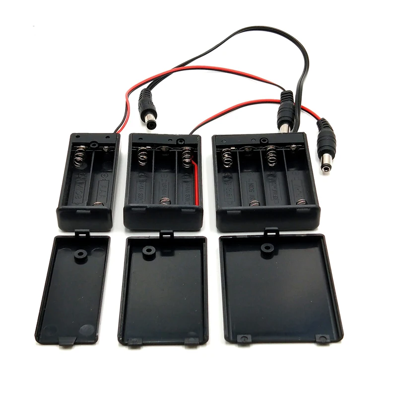 10pcs/lot 2x 3x 4x AA Battery Holder Case 2 3 4 Slots AA Batteries Plastic Storage Box Cover With OFF/ON Switch Wires+DC Port
10pcs/lot 2x 3x 4x AA Battery Holder Case 2 3 4 Slots AA Batteries Plastic Storage Box Cover With OFF/ON Switch Wires+DC Port