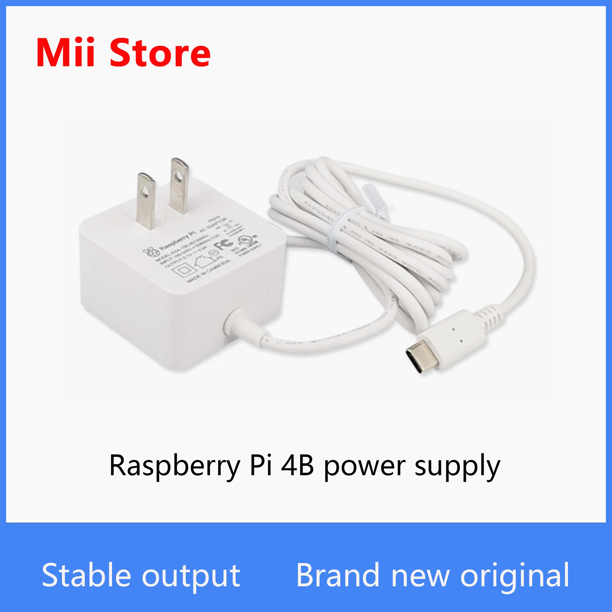 Raspberry Pi 4 15W USB-C Power Supply The Official And Recommended Type-C Adapter For Pi4B
Raspberry Pi 4 15W USB-C Power Supply The Official And Recommended Type-C Adapter For Pi4B