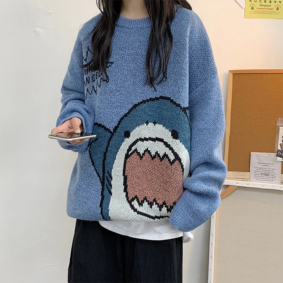 Anime Sweaters Couples Oversized Streetwear Fashion Pullover Sweater Knitted Jumper Autumn Winter Harajuku Sweater Black
Anime Sweaters Couples Oversized Streetwear Fashion Pullover Sweater Knitted Jumper Autumn Winter Harajuku Sweater Black