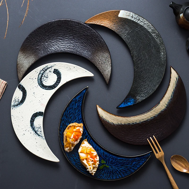 Japanese food sushi plate ceramic irregular plate,creative retro moon plate snack plate kitchen tableware decorative plate
Japanese food sushi plate ceramic irregular plate,creative retro moon plate snack plate kitchen tableware decorative plate