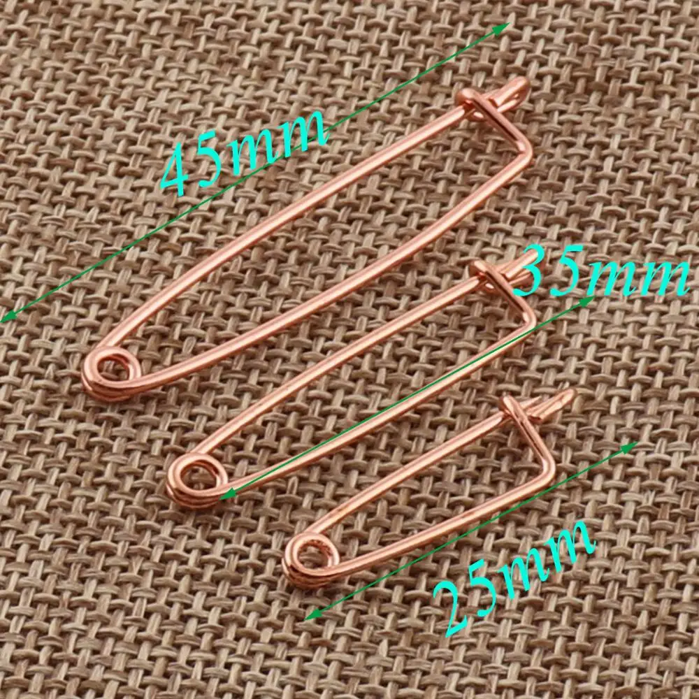 50 PCS Craft Rose Gold Safety Pins Brooch Stitch Markers Loops Charms Jewelry Tag jewelry making 25mm/35mm/45mm
50 PCS Craft Rose Gold Safety Pins Brooch Stitch Markers Loops Charms Jewelry Tag jewelry making 25mm/35mm/45mm
