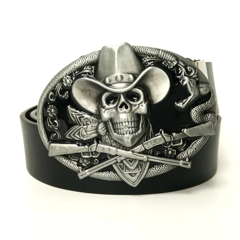 Cool Men's Designer DIY Male Belt Western Big Skull Pirate Belt Buckles Metal Cowboy Black PU Leather Belts for Men Jeans Casual
Cool Men's Designer DIY Male Belt Western Big Skull Pirate Belt Buckles Metal Cowboy Black PU Leather Belts for Men Jeans Casual