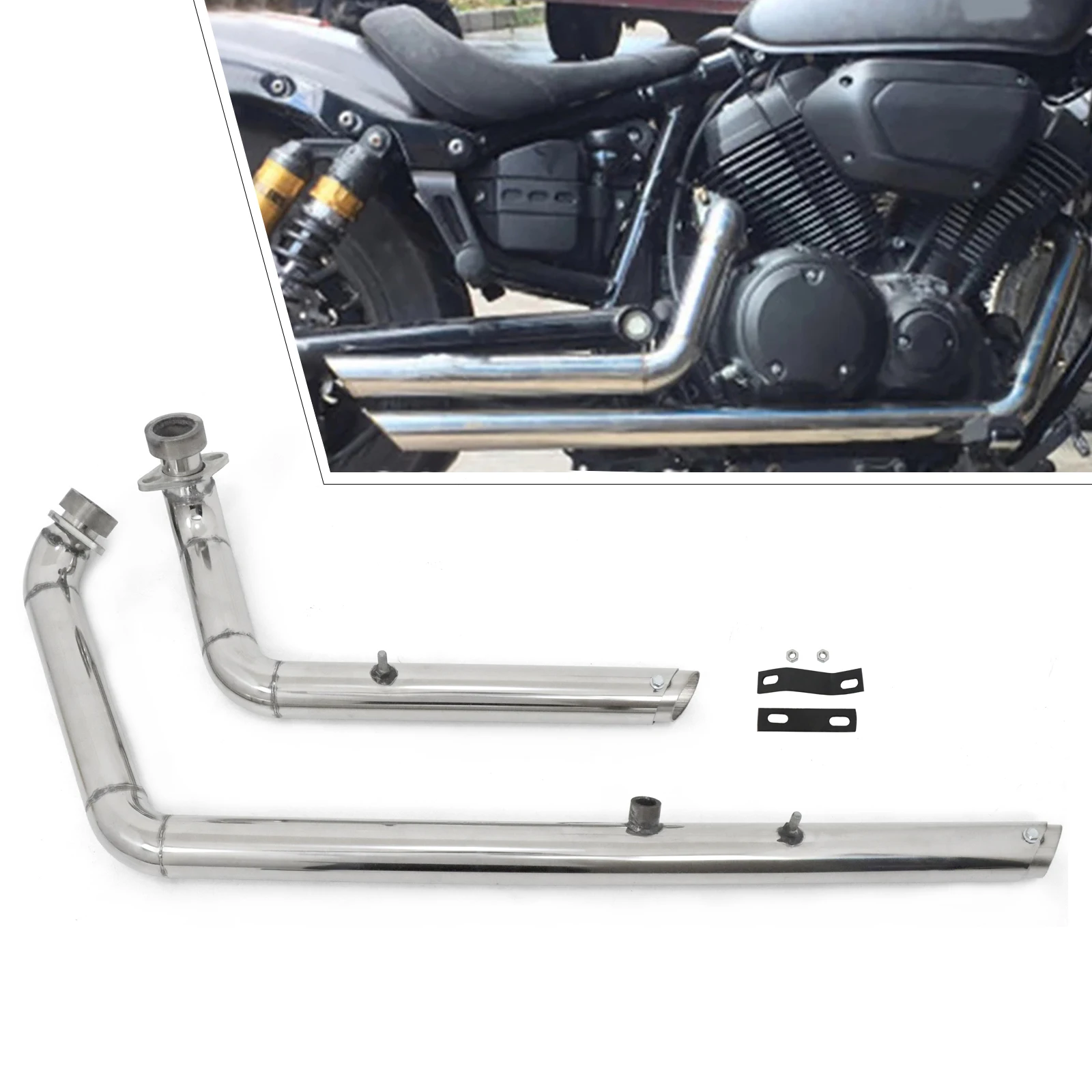 Motorcycle Exhaust Pipe Removable Muffler Exhaust System Pipe Silencers For Yamaha V-Star Bolt XV950 XVS950 XV 950 All Year
Motorcycle Exhaust Pipe Removable Muffler Exhaust System Pipe Silencers For Yamaha V-Star Bolt XV950 XVS950 XV 950 All Year