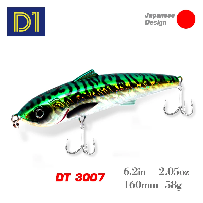 D1 Big Pencil Fishing Lures Topwater Floating 160mm 58g Stickbaits Hard Baits VMC Treble Hook Tuna Seabass Fake Fishing Tackle
D1 Big Pencil Fishing Lures Topwater Floating 160mm 58g Stickbaits Hard Baits VMC Treble Hook Tuna Seabass Fake Fishing Tackle