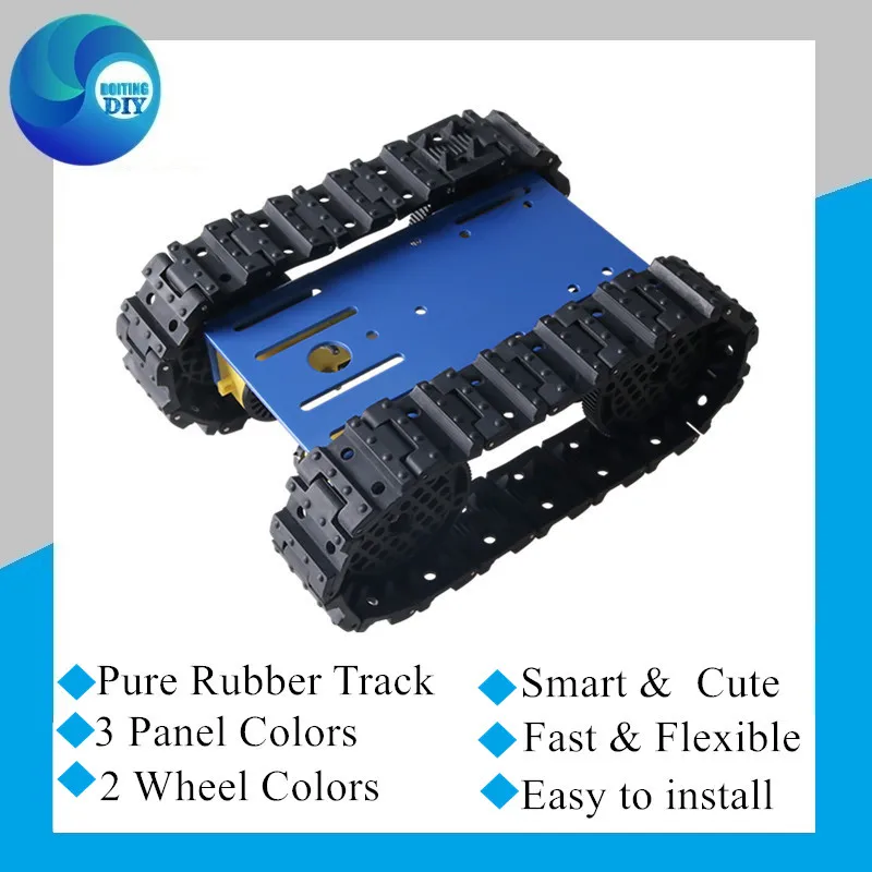 Pure Rubber Track+Plastic Wheel+Aluminum Alloy Frame Small Size/ Easy to Install/ Fast Speed/ Flexible/Kid Present TC101
Pure Rubber Track+Plastic Wheel+Aluminum Alloy Frame Small Size/ Easy to Install/ Fast Speed/ Flexible/Kid Present TC101