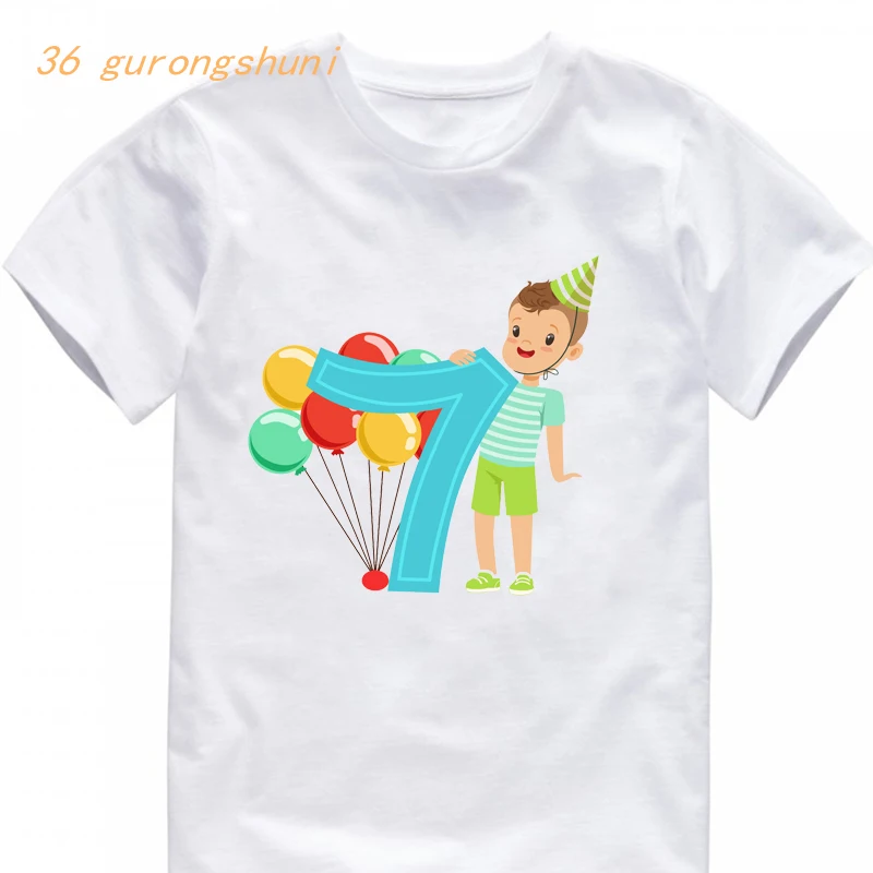 Cartoon T Shirt for Girls Tshirt Children's Clothing 7 Years Girl T-shirt Birthday Kids Clothes Boys Number 7th Graphic T Shirts
Cartoon T Shirt for Girls Tshirt Children's Clothing 7 Years Girl T-shirt Birthday Kids Clothes Boys Number 7th Graphic T Shirts