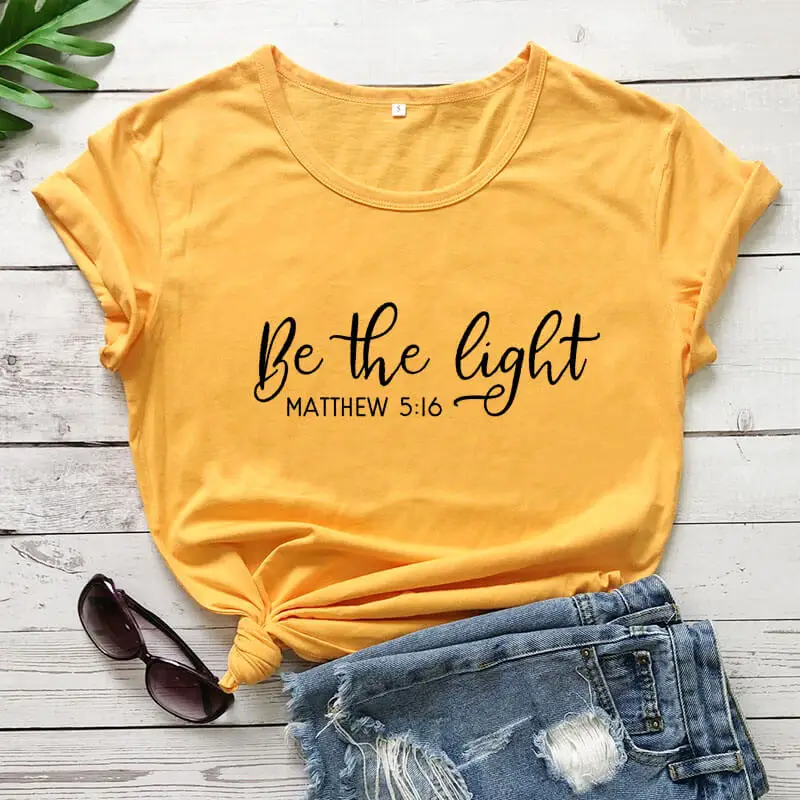 Be the light Matthew 5:16 Christian Shirt Religious Shirts Faith Shirt New Arrival 100%Cotton Funny T Shirt Gift for Christian
Be the light Matthew 5:16 Christian Shirt Religious Shirts Faith Shirt New Arrival 100%Cotton Funny T Shirt Gift for Christian