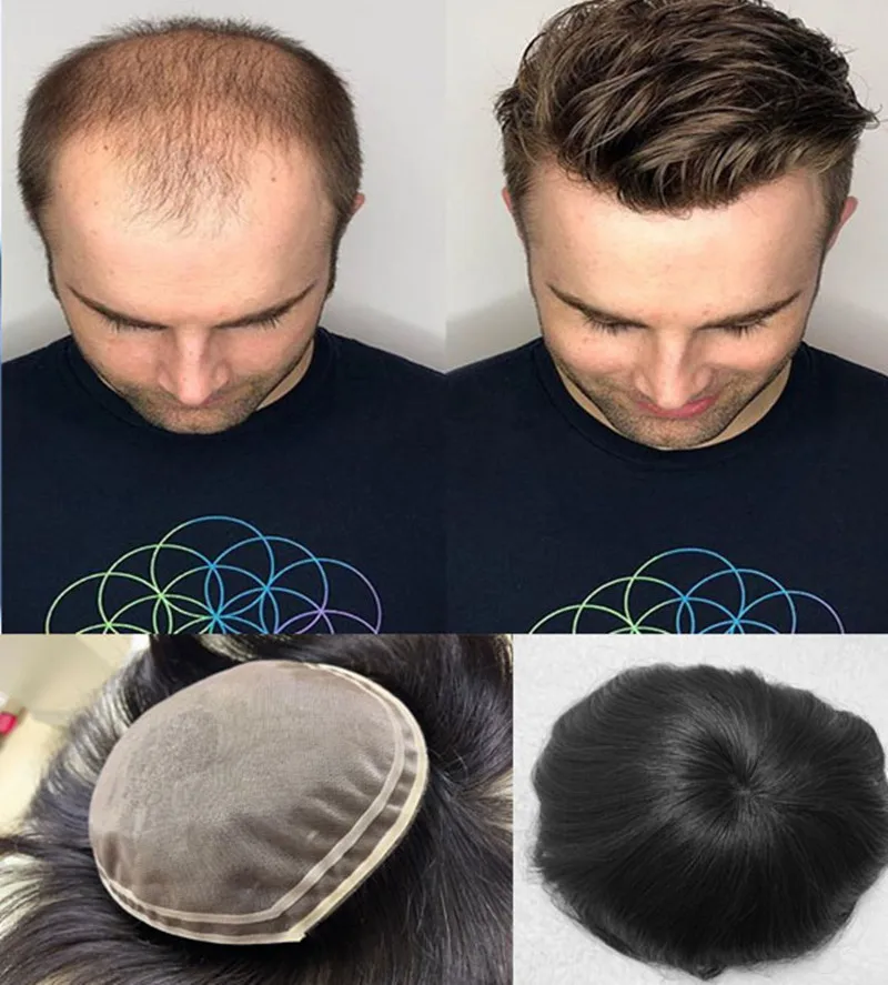 Human Hair Men Toupee Natural Black Color Straight European Remy Hair Ful lMono Lace Toupee +Skin PU Hand Made use long time
Human Hair Men Toupee Natural Black Color Straight European Remy Hair Ful lMono Lace Toupee +Skin PU Hand Made use long time