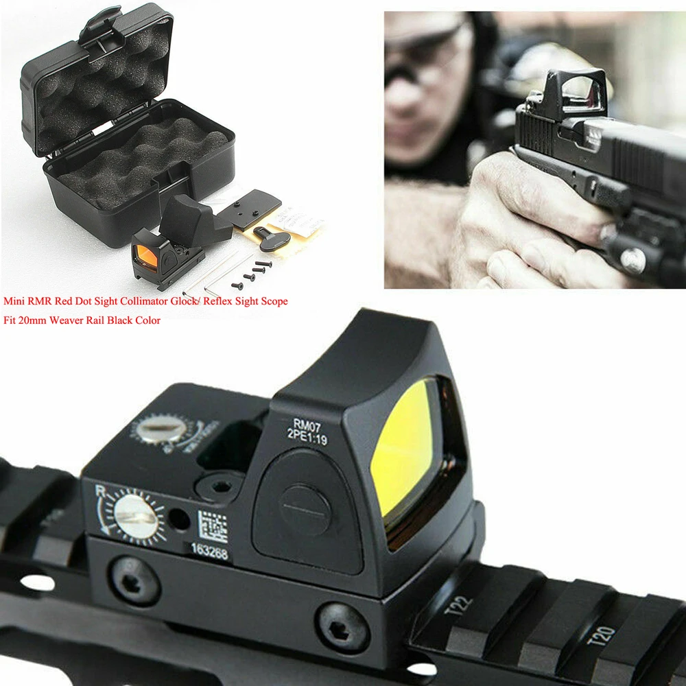 TriRock Black Mini RMR Red Dot Sight Collimator Glock / Rifle Reflex Sight Scope Fit 20mm Weaver Rail Free Shipping
TriRock Black Mini RMR Red Dot Sight Collimator Glock / Rifle Reflex Sight Scope Fit 20mm Weaver Rail Free Shipping