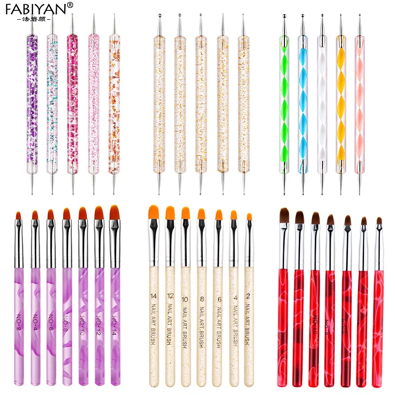 12Pcs/Set Nail Art Transparent Acrylic UV Gel Extension Glitter Round Top Brush Dual End Dotting Pen Manicure Pedicure Tools
12Pcs/Set Nail Art Transparent Acrylic UV Gel Extension Glitter Round Top Brush Dual End Dotting Pen Manicure Pedicure Tools