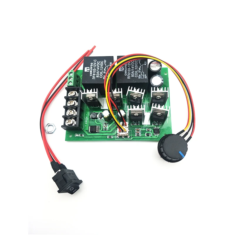 Регулятор скорости двигателя ШИМ, 12-48 В постоянного тока, 60 А, реверсивный переключатель CW CCW
Регулятор скорости двигателя ШИМ, 12-48 В постоянного тока, 60 А, реверсивный переключатель CW CCW