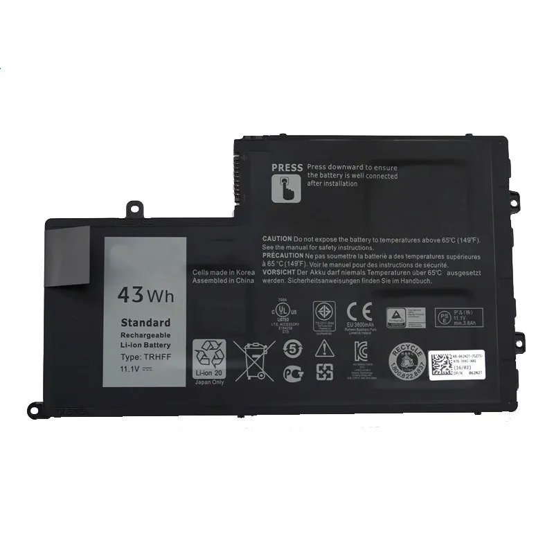 Новый аккумулятор TRHFF 11,1 V 43Wh 3800mAh для ноутбука Dell 14-5447 15-5547/5548/5545 P39F P49G
Новый аккумулятор TRHFF 11,1 V 43Wh 3800mAh для ноутбука Dell 14-5447 15-5547/5548/5545 P39F P49G