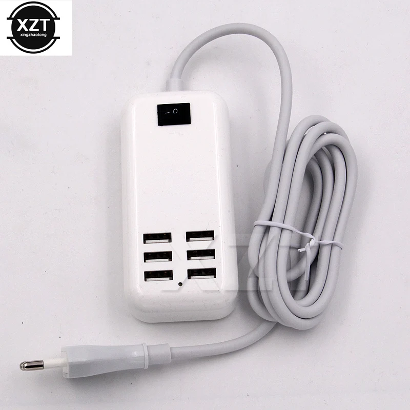 6 Port USB Charger HUB Splitter 5V USB Socket Adapter Portable Charging EU US Plug Slots Charging Extension Socket With Switch
6 Port USB Charger HUB Splitter 5V USB Socket Adapter Portable Charging EU US Plug Slots Charging Extension Socket With Switch