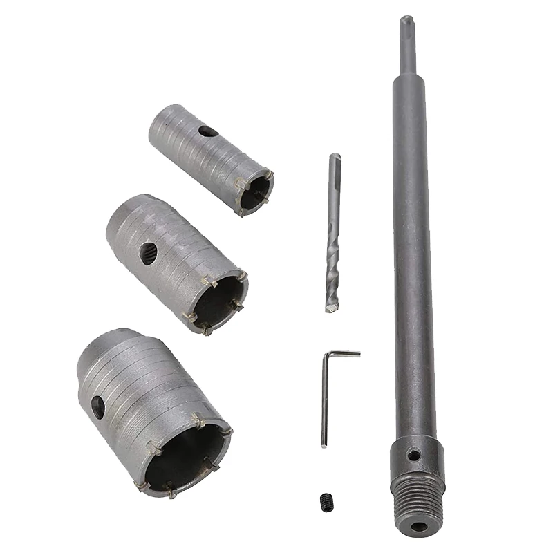 30 40 50mm SDS Plus Shank Carbide Tip Hole Saw Drill Bit Shaft Cutter Wall Drill Brick Stone Concrete Cement with Wrench
30 40 50mm SDS Plus Shank Carbide Tip Hole Saw Drill Bit Shaft Cutter Wall Drill Brick Stone Concrete Cement with Wrench