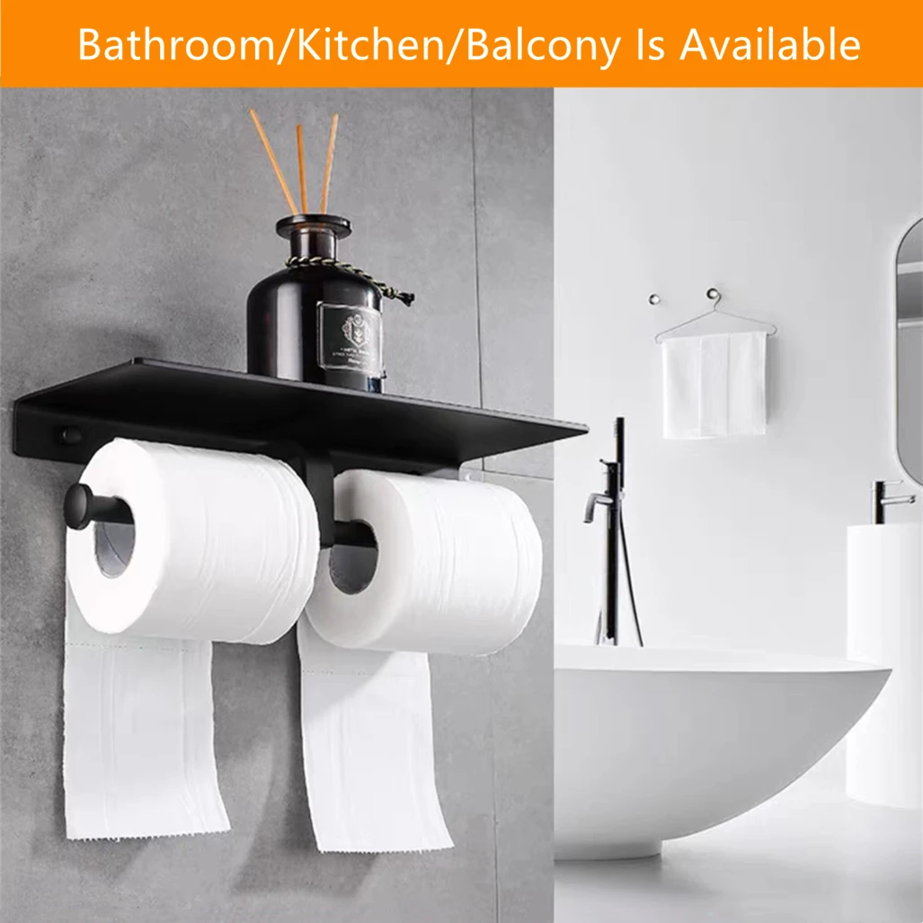 Tissue Paper Rack Silver/Black Aluminum Tissue Holder Dual-side Roll Paper Hook Storage Rack Bathroom Toilet Paper Towel Holder
Tissue Paper Rack Silver/Black Aluminum Tissue Holder Dual-side Roll Paper Hook Storage Rack Bathroom Toilet Paper Towel Holder