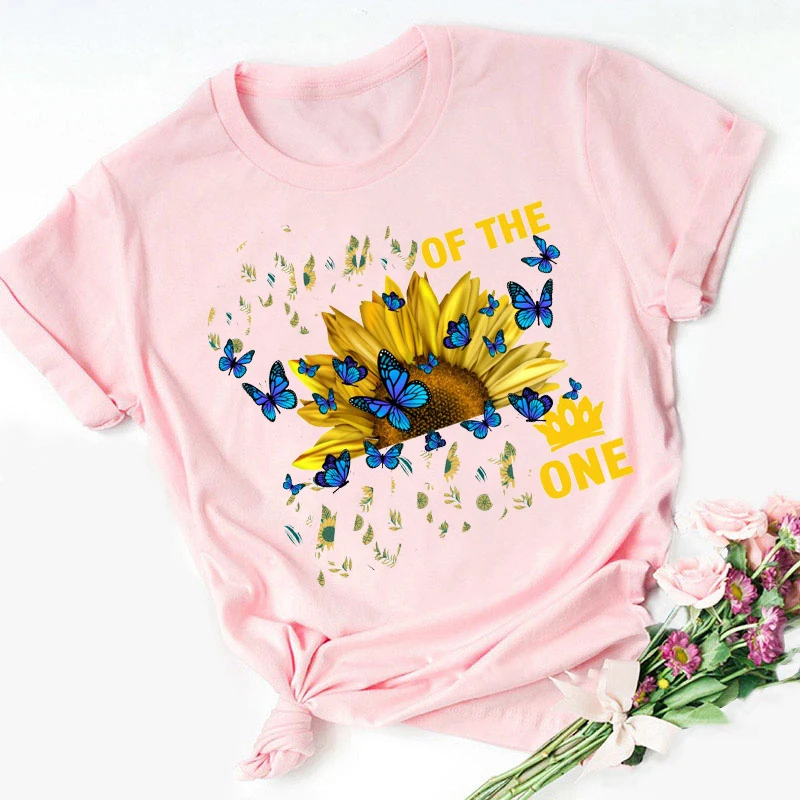T Shirt Femme Sun Flower Butterfly Graphic Print Women'S T-Shirt Original, Hip-Hop Humor Pink Short Sleeve Street Clothin
T Shirt Femme Sun Flower Butterfly Graphic Print Women'S T-Shirt Original, Hip-Hop Humor Pink Short Sleeve Street Clothin