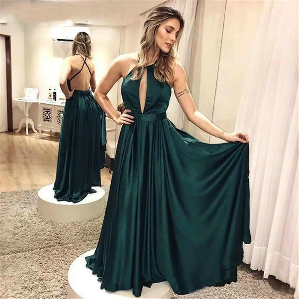 Sexy Dark Green Backless Evening Dresses Long Customized 2021 Elegant Satin Women Formal Dress Floor Length Evening Gowns
Sexy Dark Green Backless Evening Dresses Long Customized 2021 Elegant Satin Women Formal Dress Floor Length Evening Gowns