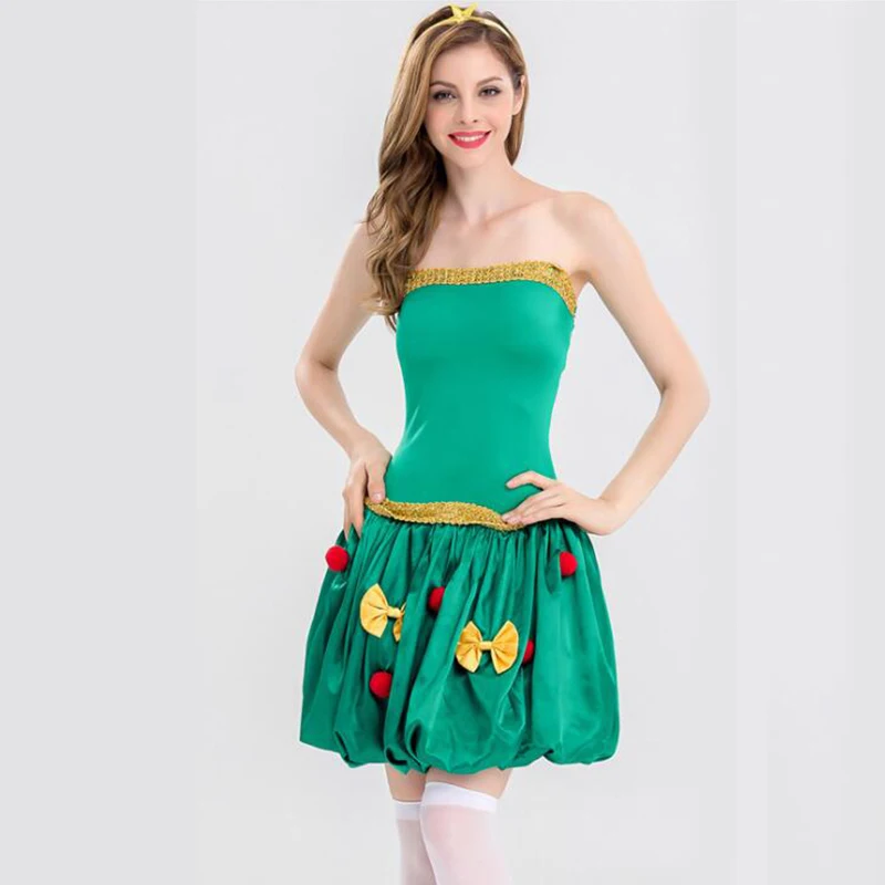 Christmas Tree Cosplay Costume Suit For Women Adult Santa Claus Green Dresses Set Girl Slim Sexy Fancy Performance Short Dress
Christmas Tree Cosplay Costume Suit For Women Adult Santa Claus Green Dresses Set Girl Slim Sexy Fancy Performance Short Dress