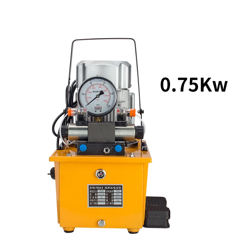 220V Double Action Electric Hydraulic Pump GYB-700AII Tank capacity 8L Double Electromagnetic Valve Pump 1400r/min 750W
220V Double Action Electric Hydraulic Pump GYB-700AII Tank capacity 8L Double Electromagnetic Valve Pump 1400r/min 750W