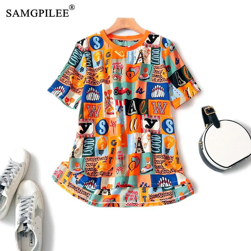 2020 Women Summer Clothing 2020 Womens Fashion T-shirts Office Lady Chiffon Print O-neck Top Summer Female T-shirty Damskie 3XL
2020 Women Summer Clothing 2020 Womens Fashion T-shirts Office Lady Chiffon Print O-neck Top Summer Female T-shirty Damskie 3XL