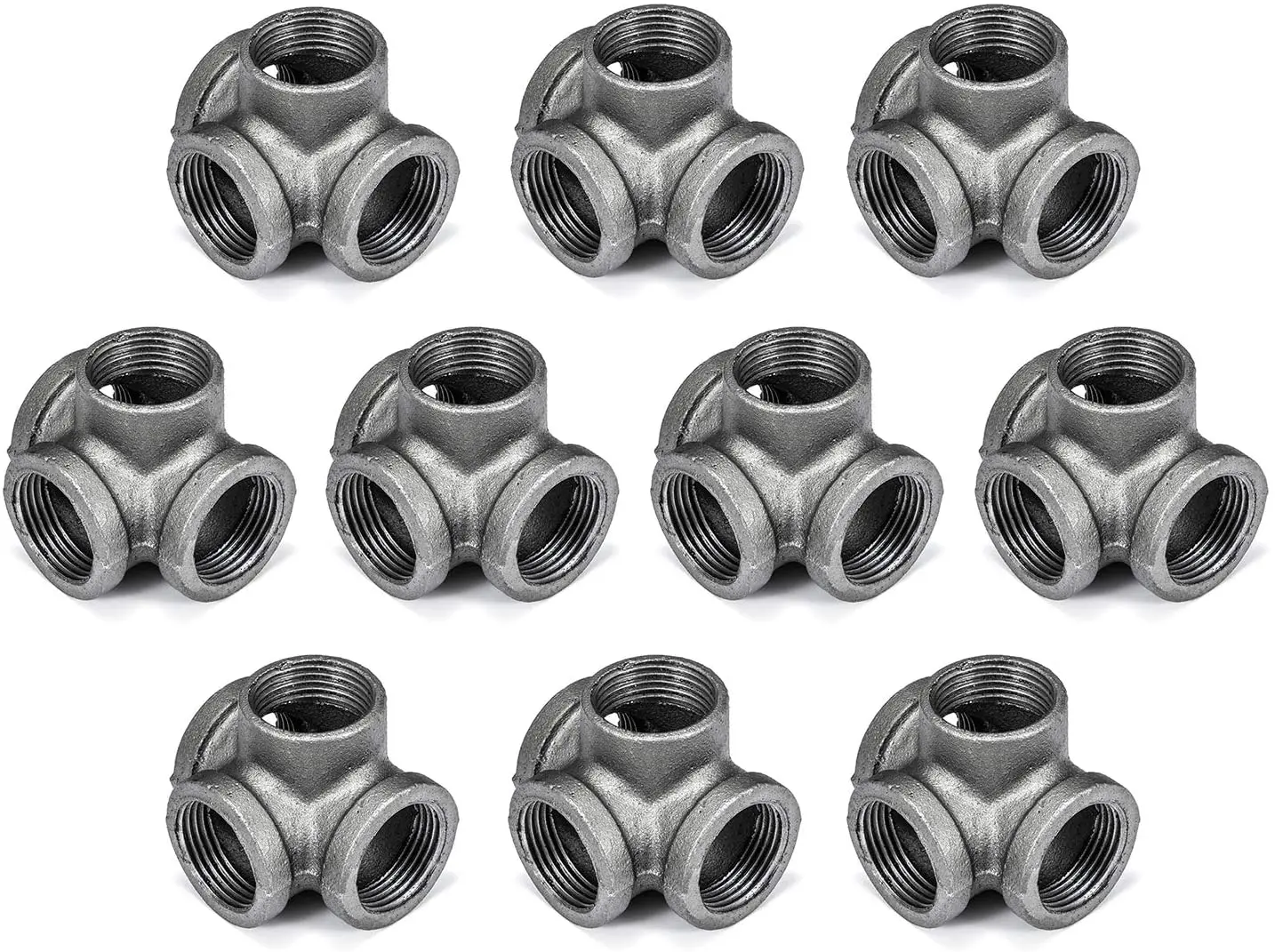 10 Packs Pipe 4 Way Side Outlet Tee Black Cast Iron Pipe Decor Fittings with Thread Hole for Vintage Retro Steampunk Industrial
10 Packs Pipe 4 Way Side Outlet Tee Black Cast Iron Pipe Decor Fittings with Thread Hole for Vintage Retro Steampunk Industrial