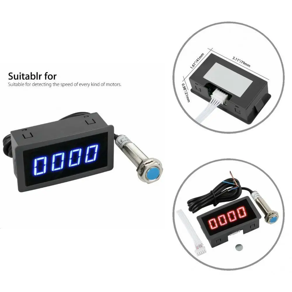 Measurement Sturdy Wide Application Hall Effect Sensor 4 Digital RPM Speed Meter Panel Tachometer for Ships
Measurement Sturdy Wide Application Hall Effect Sensor 4 Digital RPM Speed Meter Panel Tachometer for Ships