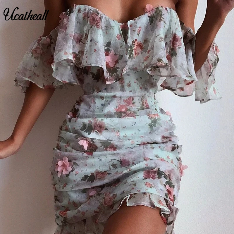 Boho Floral Ruffle Bandage Sexy Beach Dress 2020 Summer Clothes For Women Short Sleeve Elegant Bohemian Vintage Pleated Dress
Boho Floral Ruffle Bandage Sexy Beach Dress 2020 Summer Clothes For Women Short Sleeve Elegant Bohemian Vintage Pleated Dress