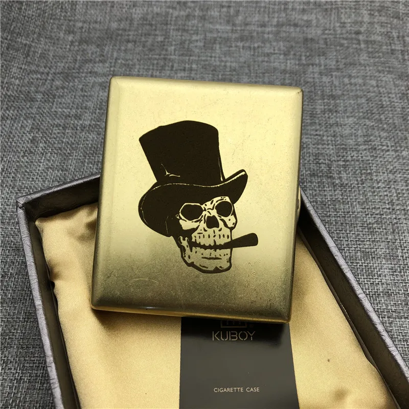 Brass Cigarette Case Old Silver Copper Color Vintage Cigarette Box Smoking Holders Laser Engraved Smoking Skull Can DIY Patterns
Brass Cigarette Case Old Silver Copper Color Vintage Cigarette Box Smoking Holders Laser Engraved Smoking Skull Can DIY Patterns