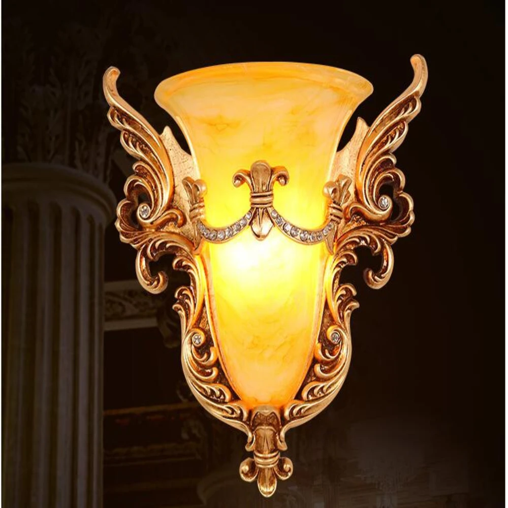 Wall lamp luxury living room background wall staircase aisle marble American lamp
Wall lamp luxury living room background wall staircase aisle marble American lamp