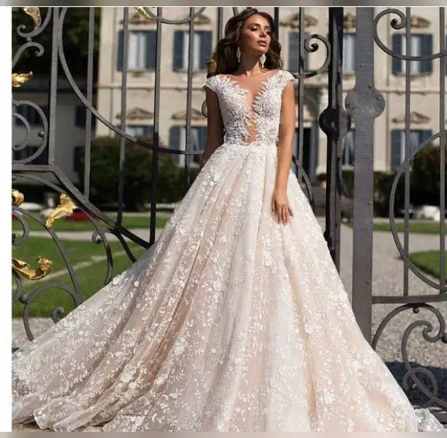 Plus Size Muslim Wedding Dresses A-line Cap Sleeve Appliques Lace Dubai Saudi Arabia Boho Wedding Gown Bridal Vestido De Noiva
Plus Size Muslim Wedding Dresses A-line Cap Sleeve Appliques Lace Dubai Saudi Arabia Boho Wedding Gown Bridal Vestido De Noiva