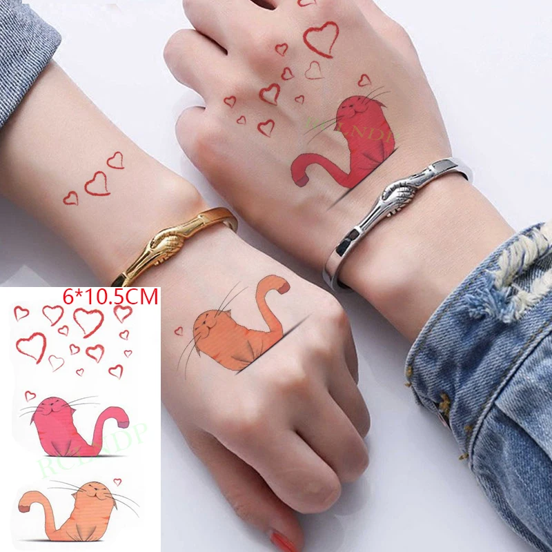 Waterproof Temporary Tattoo Sticker ins Pink orange cat cute cartoon Body Art flash tatoo fake tatto for Women Men
Waterproof Temporary Tattoo Sticker ins Pink orange cat cute cartoon Body Art flash tatoo fake tatto for Women Men