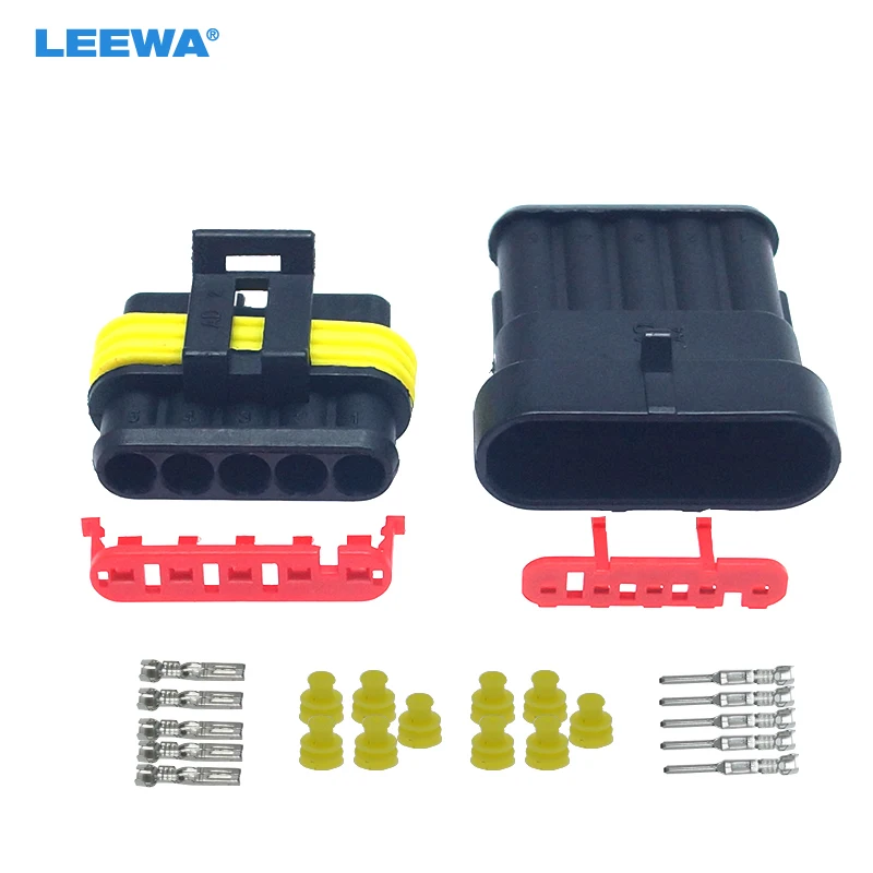 FEELDO 40set Auto Waterproof 5Pin Way Electrical Wire Connector Plug Car Motorcycle Marine HID AWG Socket #CA3924-5
FEELDO 40set Auto Waterproof 5Pin Way Electrical Wire Connector Plug Car Motorcycle Marine HID AWG Socket #CA3924-5