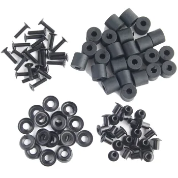 24pcs 플랫 향하고 긴 게시물 시카고 나사 금속 카운터 싱크 마무리 와셔 DIY 홀스터 scabbard에 대 한 두꺼운 고무 와셔