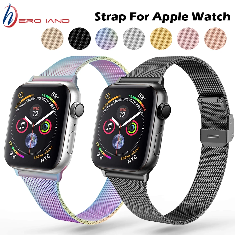 Milanese Loop Bracelet Correa for apple watch band Series 7 6 5 SE 44mm 42mm Slim Strap for iWatch 4 3 2 1 40mm 38mm Accessories
Milanese Loop Bracelet Correa for apple watch band Series 7 6 5 SE 44mm 42mm Slim Strap for iWatch 4 3 2 1 40mm 38mm Accessories