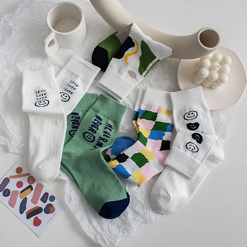 10Pcs=5Pairs/Pack Smile Face,Plaid Cartoon Retro Womens Cotton Socks Japanese Korean Harajuku Style Girls Short Socks Set
10Pcs=5Pairs/Pack Smile Face,Plaid Cartoon Retro Womens Cotton Socks Japanese Korean Harajuku Style Girls Short Socks Set