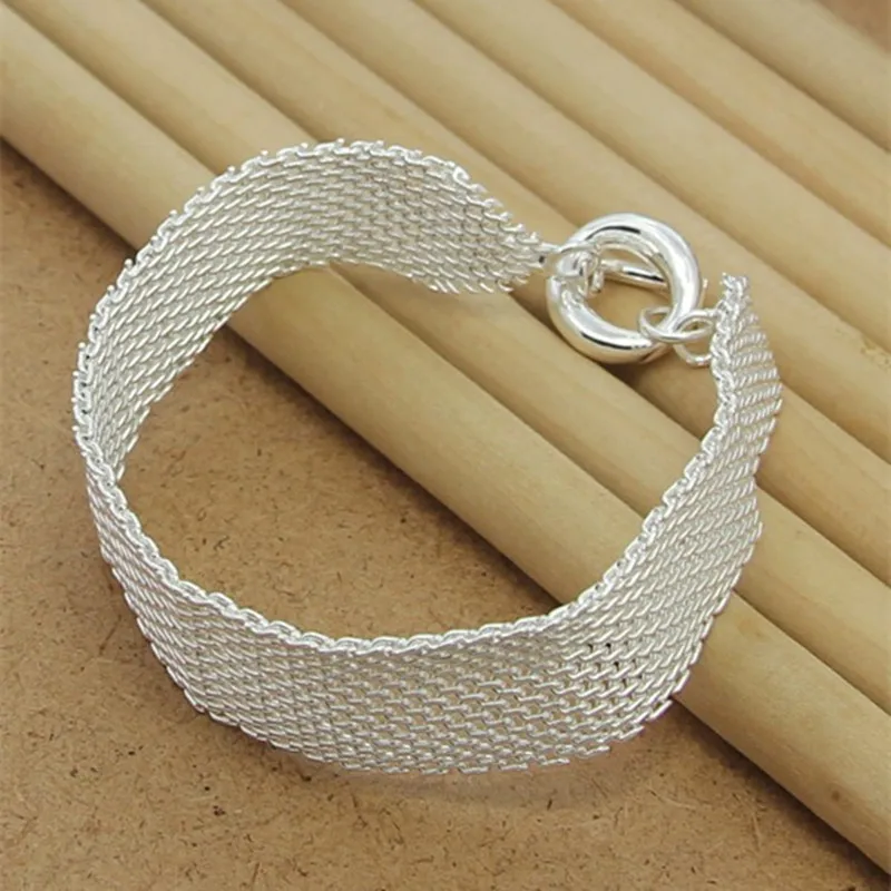 New Style 925 Sterling Silver Bracelet Mesh TO Bracelet For Woman Charm Jewelry Gift
New Style 925 Sterling Silver Bracelet Mesh TO Bracelet For Woman Charm Jewelry Gift