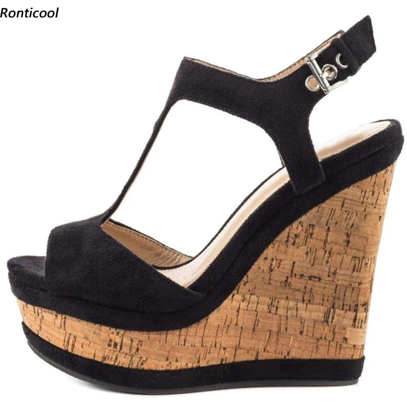 Ronticool New Handmade Women T- Strap Sandals Wedges High Heels Open Toe Elegant Beige Black Brown Casual Shoes US Size 5-20
Ronticool New Handmade Women T- Strap Sandals Wedges High Heels Open Toe Elegant Beige Black Brown Casual Shoes US Size 5-20