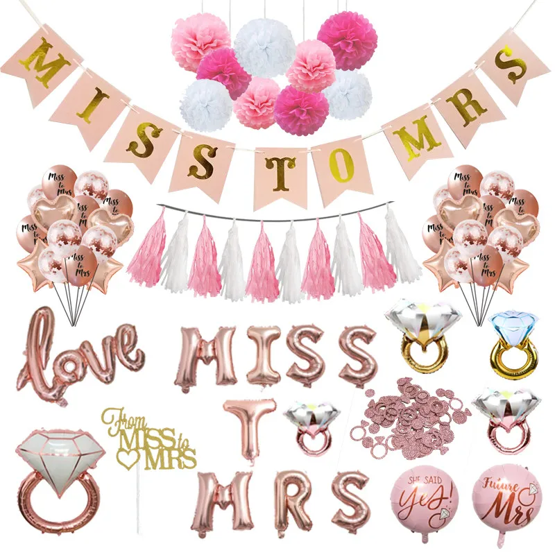 Chicinlife Miss To Mrs Banner Foil Balloon Cupcake Toppers Bachelorette Party Wedding Bridal Shower Engagement Accessory Supplie
Chicinlife Miss To Mrs Banner Foil Balloon Cupcake Toppers Bachelorette Party Wedding Bridal Shower Engagement Accessory Supplie