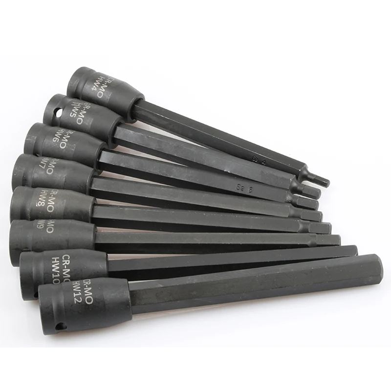 1pcs150mm Length CR-mo 1/2 Inch Drive Sockets H4-H12 Hex Screwdriver Bit set Hand Tools impact Socket Joint Hexagonal bits
1pcs150mm Length CR-mo 1/2 Inch Drive Sockets H4-H12 Hex Screwdriver Bit set Hand Tools impact Socket Joint Hexagonal bits