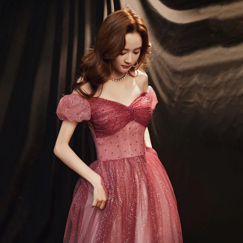 Summer Elegant Lantern Sleeve One Shoulder Gradient Chiffon Prom Dresses Sexy Bandage Party Gowns Cheongsam Vestido De Festa
Summer Elegant Lantern Sleeve One Shoulder Gradient Chiffon Prom Dresses Sexy Bandage Party Gowns Cheongsam Vestido De Festa