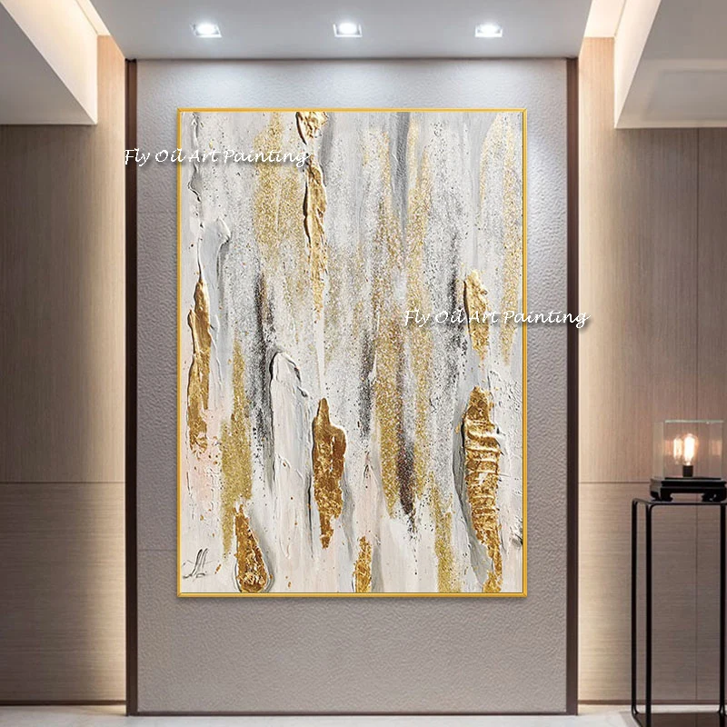 Large Size 100% Handmade Gold Foil Abstract Oil Painting Canvas Paintings Art Wall Picture For Home Living Room Wall Decor
Large Size 100% Handmade Gold Foil Abstract Oil Painting Canvas Paintings Art Wall Picture For Home Living Room Wall Decor