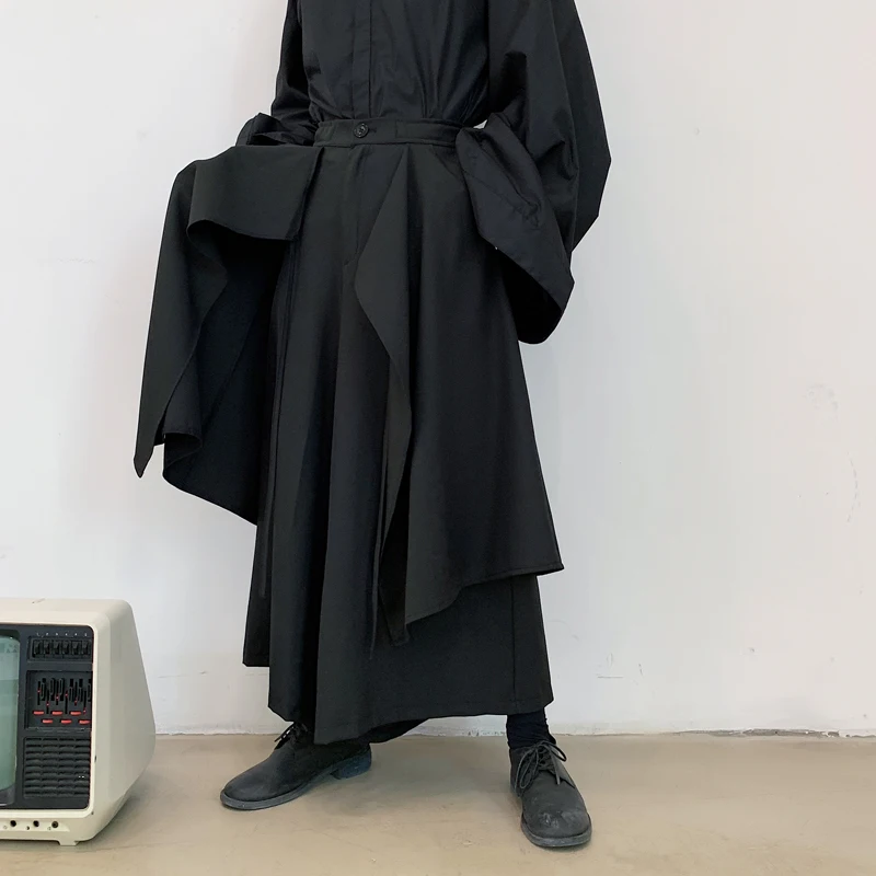 Men's trousers Spring and autumn loose wide leg trousers big bell bottom men's false two skirt trousers black Yamamoto style
Men's trousers Spring and autumn loose wide leg trousers big bell bottom men's false two skirt trousers black Yamamoto style