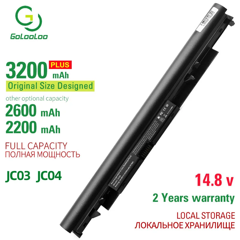 Golooloo 3200 мАч 14,8 в, 4 ячейки JC03 JC04, Аккумулятор для ноутбука HP, искусственная яркость 919700-850 250 G6 17z
Golooloo 3200 мАч 14,8 в, 4 ячейки JC03 JC04, Аккумулятор для ноутбука HP, искусственная яркость 919700-850 250 G6 17z