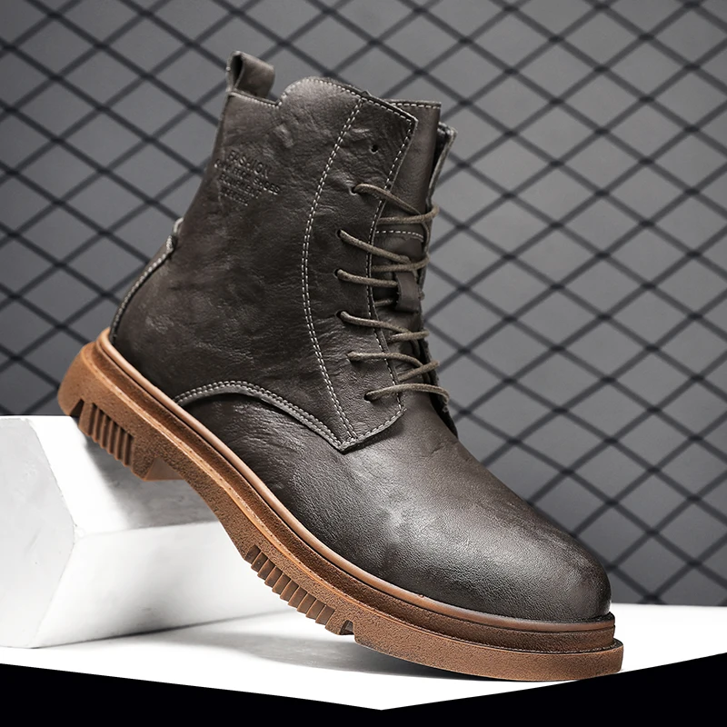 Men's casual leather boots winter plus size outdoor work boots warm plush anti slip waterproof fashion comfortable cotton boots
Men's casual leather boots winter plus size outdoor work boots warm plush anti slip waterproof fashion comfortable cotton boots