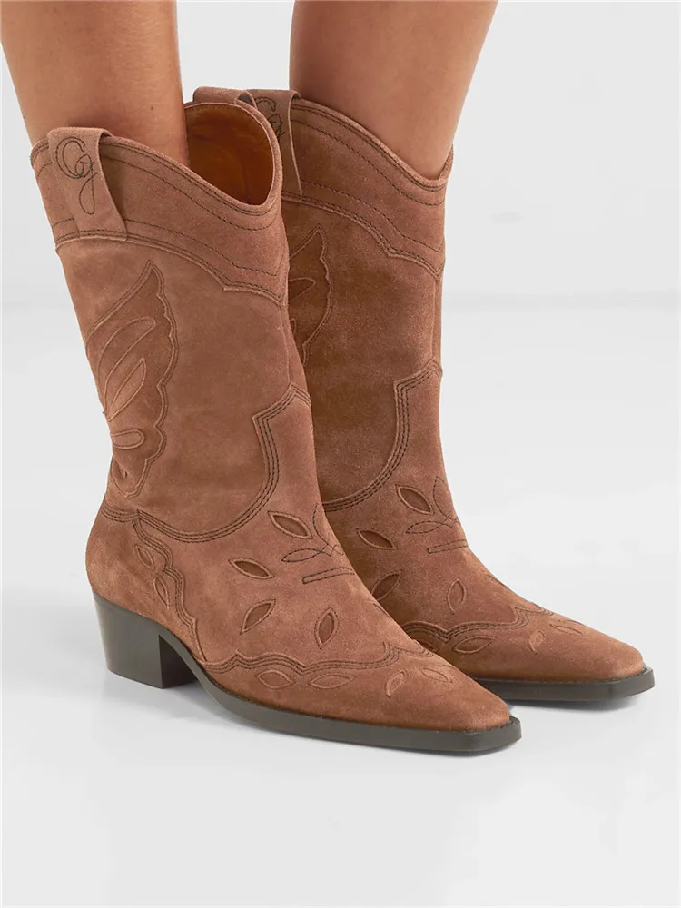 Botines mujer 2021 mid calf brown leather western cowboy boots chunky heels square toe shoes for woman punk gothic bottes femme
Botines mujer 2021 mid calf brown leather western cowboy boots chunky heels square toe shoes for woman punk gothic bottes femme
