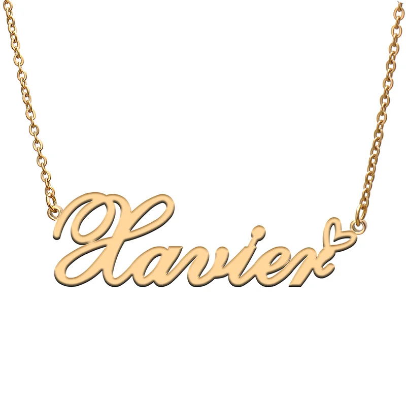 Xavier Name Tag Necklace Personalized Pendant Jewelry Gifts for Mom Daughter Girl Friend Birthday Christmas Party Present
Xavier Name Tag Necklace Personalized Pendant Jewelry Gifts for Mom Daughter Girl Friend Birthday Christmas Party Present