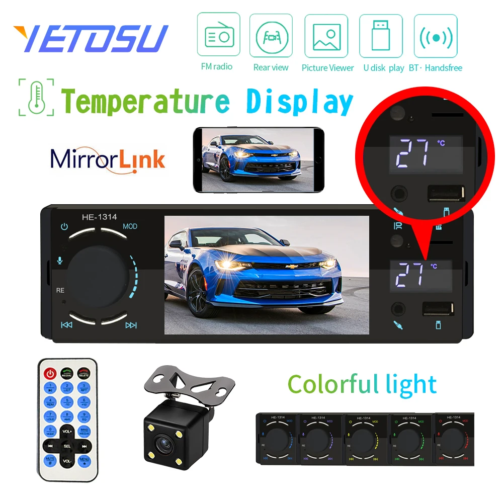 Autoradio 1 Din Car Radio Audio Car Stereo USB AUX FM Receiver Audio MP5 Player Radio Station Steering wheel Control Auto radio
Autoradio 1 Din Car Radio Audio Car Stereo USB AUX FM Receiver Audio MP5 Player Radio Station Steering wheel Control Auto radio